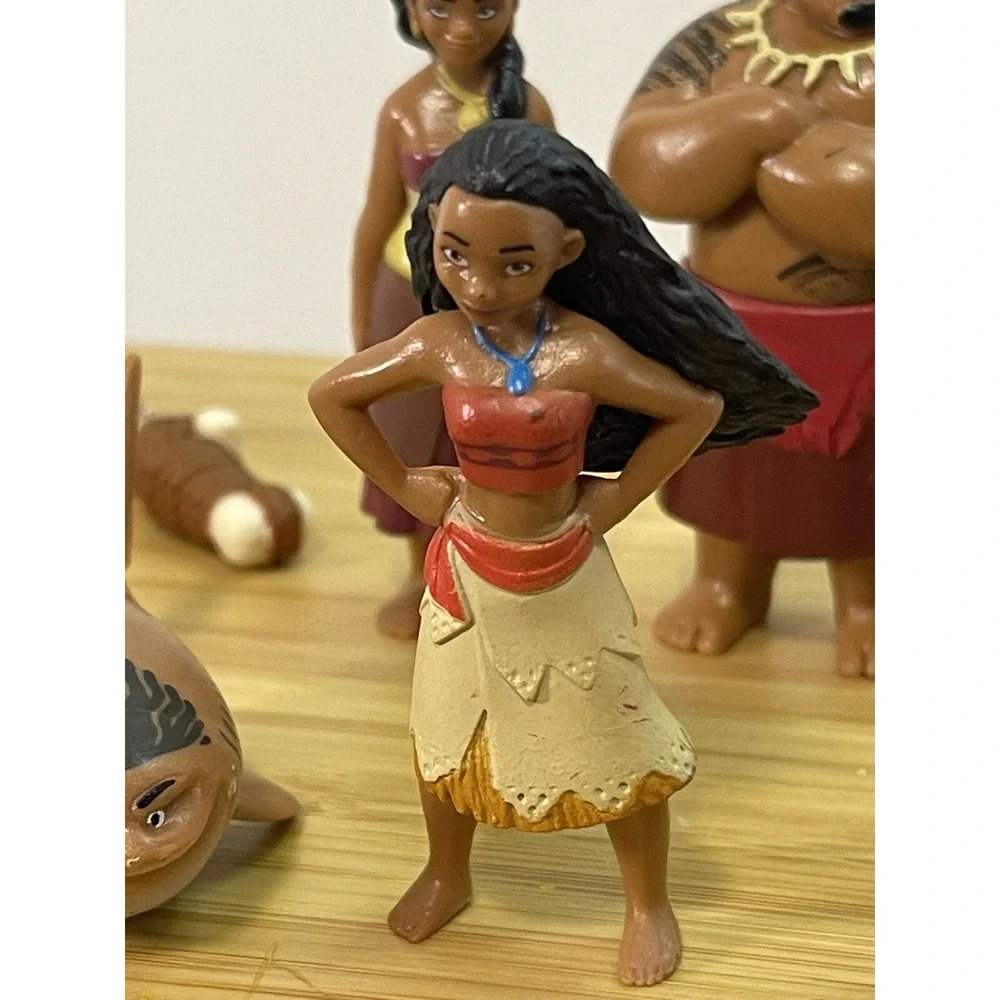Disney Store Moana Playset Figures Cake Topper PVC‎ Toy Lot of 10 Figures